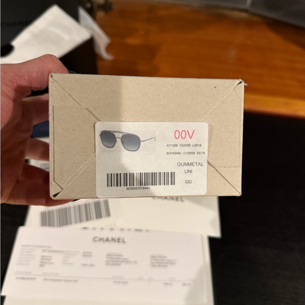 CHANEL Black and Gray Sunglasses - Picture 10 of 13